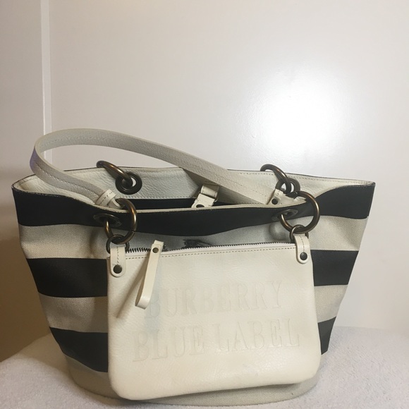 Burberry Blue Label Stripe Canvass - Picture 3 of 6